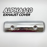 HONDA WAVE ALPHA 110 EXHAUST PROTECTOR (CHROME) MUFFLER EKZOS PIPE PROTECTOR COVER WAVEALPHA ALPHA11