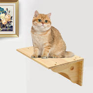 1Pc Wall Mounted Cat Large Jumping Platform Wooden Solid Wood Cat Tree Cat Furniture Cat Scraper Accessories