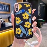 Casing hp for VIVO Y91 Y91i Y93 Y95 Y91C Y1S Y90 Case Cartoon Flower Pattern Fashion Silicone Phone 
