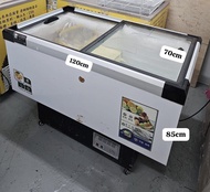 特大雙門趟玻璃冷凍櫃 120cm