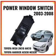 Toyota Wish ZNE10 ANE10 Harrier ACU30 Tahun 2003 2008 Year Power Window Single Switch Suis Pintu Cer