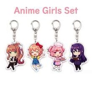 Doki Doki Literature Club! Approx. 5.5cm Long Acrylic Chibi Anime Character Mini Hanging Plaque, Cut