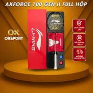 Lining Axforce 100 Gen II badminton racket Full pre-tensioned box 11kg with handle, bag and accessor