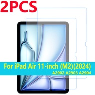 2 Pieces HD Scratch Proof Screen Protector Tempered Glass For ipad Air 11-inch 2024 M2 Tablet Protec
