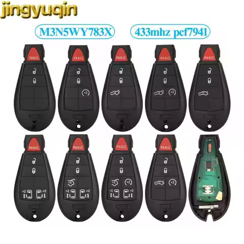 Jingyuqin 3/4/5/6/7 Buttons Smart Key Fob 433MHz PCF7941 Chip For Dodge Magnum Durango Chrysler Town