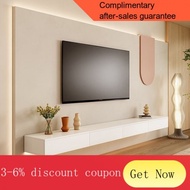 YQ60 Modern Simple Hanging TV Cabinet Hanging Hanging TV Wall Cabinet Small Apartment Living Room Milk TV Cabinet Floor