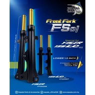 ESPADA FRONT FORK CUTTING STD LOWER 1.5MM Y15 / Y15ZR Y16 / LC135 4S / LC135 55D / FORK SET FRONT ABSORBER / GOLD FS01
