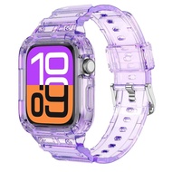 TPU Glacier Integrated Transparent Strap, Suitable for Apple Watch Strap S10 42mm 46mm