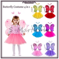 Children's Butterfly Fairy Wings Costume 4 in 1 Butterfly Fairy Wings/ Fairy Costume Butterfly Fairy