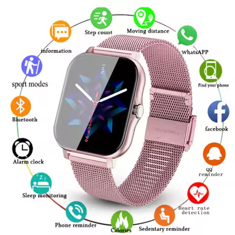 LIGE Full Touch Sport Smart Watch Men Women Heart Rate Fitness Tracker Bluetooth call Smartwatch wri