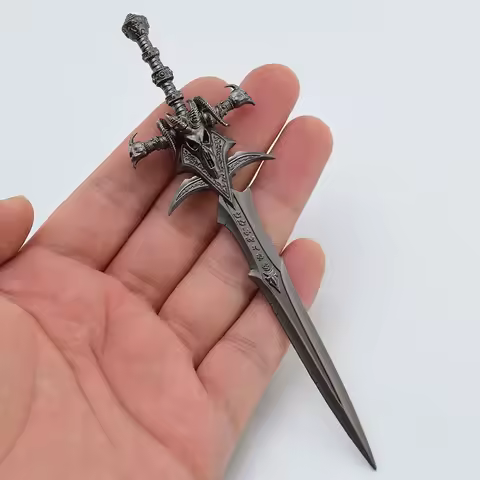 World of Warcraft Weapon Frostmourne Sword Gun Color Alloy Sword Game Keychain Weapon Model Replica 