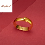 Original 916 gold glossy ring for men and women with the same style