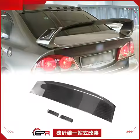 For Honda Civic FD2 Type R (8th Gen) Carbon Fiber Spoiler Center Panel (FEELS Style)