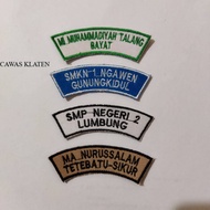Embroidery Bet Embroidery School Location Size 8x2.8 CM School Uniform Attributes Available in Many 