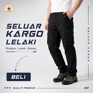 Seluar Kargo Lelaki 6 Pocket Cargo Pants 100% Cotton Premium Export Quality | Slack Work Pants Regul