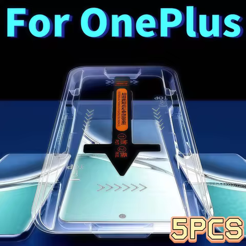 5Pcs OnePlus 13 12 11 10 9 8 Ace 3 2 Pro 1+ Tempered Glass Screen Protector With Easy Install Kit An