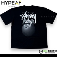 STUSSY Black Tee - Angel 8 Ball
