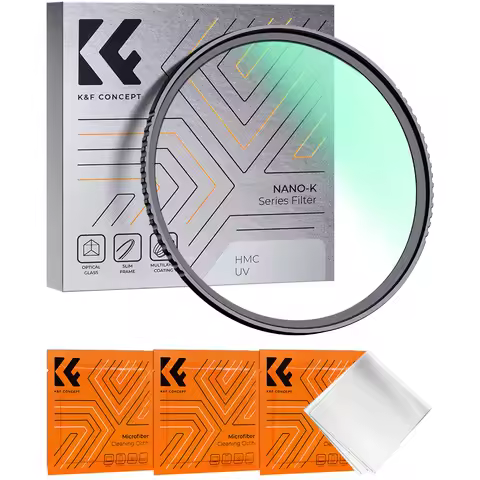 K&F CONCEPT UV Filter Lens MC Ultra Slim Optics with Multi Coated Protection 37mm 39mm 49mm 52mm 58m