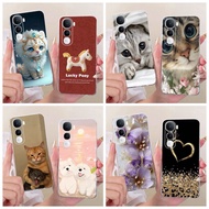 For Vivo Y400 5G Case Cute Cartoon Cat Dog Lucky Pony Painted Cover Soft Silicone Clear Phone Case F