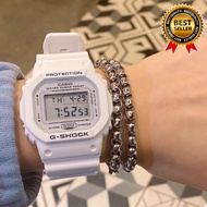 Casio DW5600 Digital All White Waterproof Resin Band Watch for Men Watch for Women(with box)