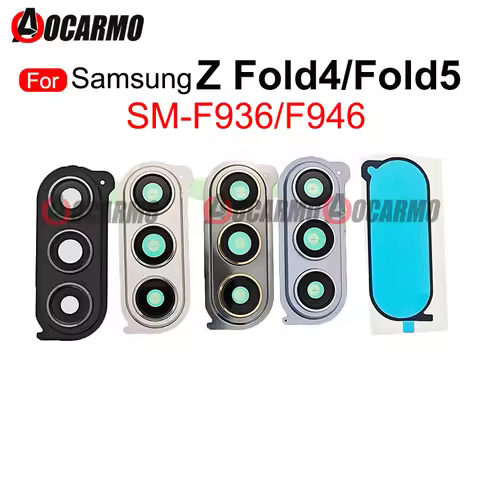 For Samsung Galaxy Z Fold 4 5 F936 F946 Z Fold4 Fold5 Rear Camera Lens With Frame And Lens Sticker R