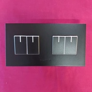 Panasonic 4 Gang Switch 2 Gang Style Series Black Switch/