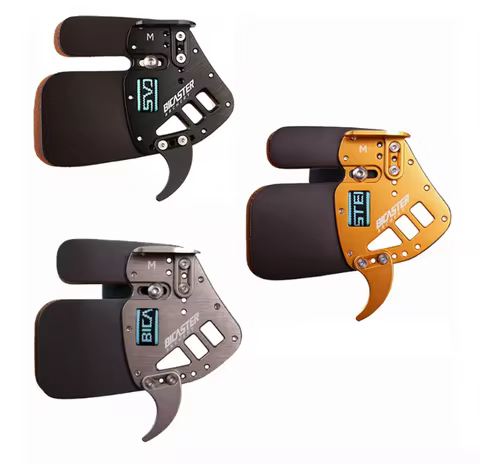 Bicaster Archery Finger Tab Guard Protection Genuine Leather + Aluminum S/M/L Left/Right hand For Tr
