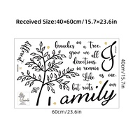 1Pc Branches Depict Inspirational Spirit Quotes Text Wall Stickers for Bedroom Decoration Kids Study