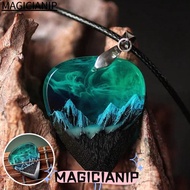 MAGICIANIP Guitar Pick Necklace, Presents Resin Resin Guitar Pick, Heart Necklace Handmade Retro Hea