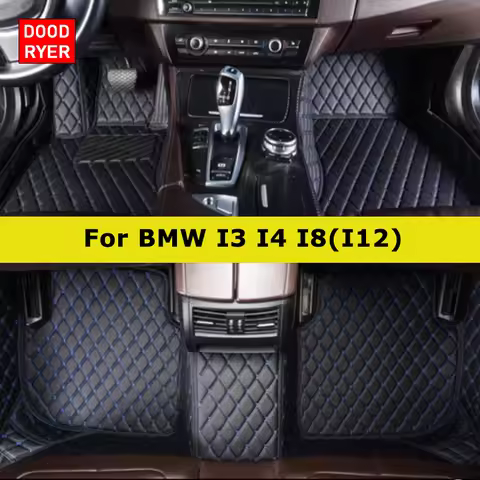 DOODRYER Custom Car Floor Mats For BMW I3(I01) I4(G26) I8(I12) Auto Carpets Foot Coche Accessorie