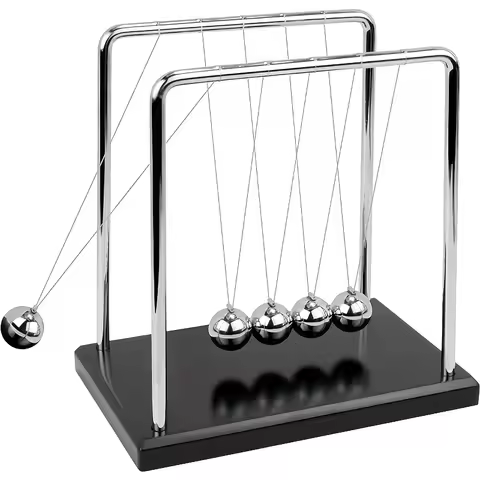 1 Piece Newton's Cradle Ball Desktop Ornament, Bumping Ball Physics Ornament, Non-Perpetual Motion C