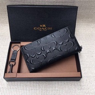 Long Wallet Men Fashion Embossed Zipper Wallet Gift Box Packed In Stock