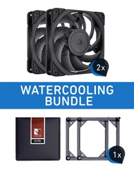 Bundle: 2X NF-A12x25 PWM chromax.Black.swap + 1x NA-SMFA1, Set for 280mm Water Cooling Radiator