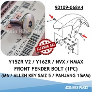 Yamaha Original Y15ZR V2 / Y16ZR / NVX / NMAX Front Fender Bolt Allen Key Tepi Mudguard Depan - 9010