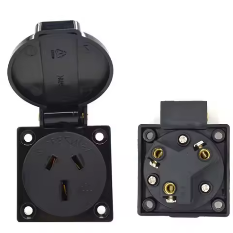 1pcs Black 10A 15A Australia Outdoor Industry Waterproof Socket New Zealand AU Power Electrical Wiri