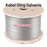 GALVANIZED WIRE ROPE 6X7 HC 8 MM / SLING CABLE / GALVANIZED WIRE ROPE 8MM