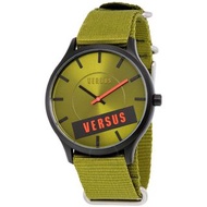 Versus Versace 凡賽斯 錶 Less系列 軍綠 橄欖綠橘字 帆布 軍錶 男錶 女錶