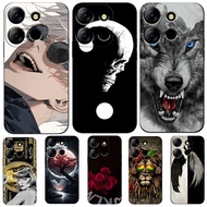 Case For ITEL A60 Silicon Phone Back Cover black tpu case Animals