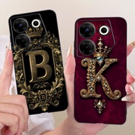 For Tecno Camon 20 Pro 5G Case CK8n Luxury Crown Letters Soft Silicone Cover ForTecno Camon 20 CK6 C