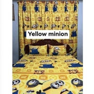 3in1 Yellow Minions Bedsheet Canadian Cotton Bed Sheet Non-fading