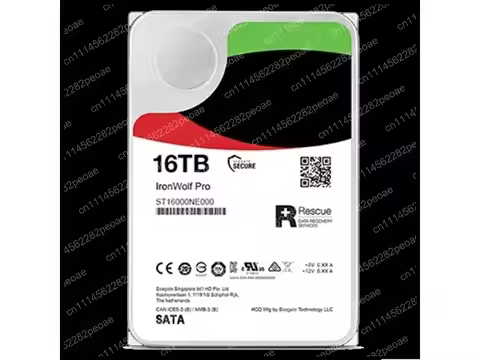 IronWolf Pro ST16000NE000 16TB NAS Hard Disk Drive 3.5 Inch SATA HDD For NAS Server Storage Data Bac