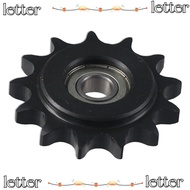LETTER Chain Idler Sprocket, 10mm Bore 1/2" Pitch C45 Carbon Steel Convex Idler Gear, with Insert 13