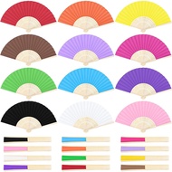 Paper Fan White Invitation Cardboard Fan DIY Paper Fan 23cm Blank Folding Fan