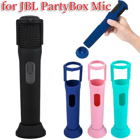 Silicone Case For JBL PartyBox Wireless Microphone Anti-Rolling Protective Case Microphone Stand For
