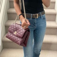清貨離場  KS  Kate Spade櫻桃木色 菱格Natalia large crossbody 大size 斜背包/單肩包（Chanel 同款）