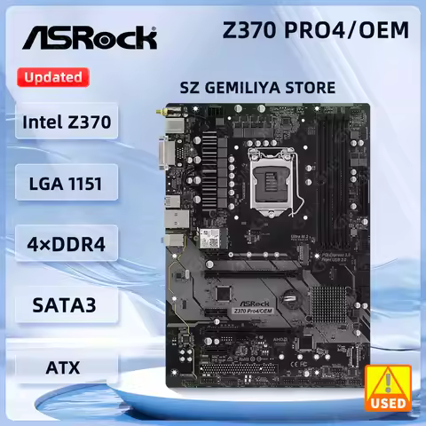ASRock Z370 PRO4/OEM Motherboard Intel Z370 LGA 1151 M.2 DDR4 64GB support 9700 9400 9900 8400 8700 