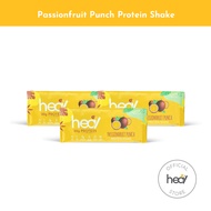 Heal Passionfruit Punch Protein Shake Powder Bundle of 3 Sachets - Dairy Whey Protein - HALAL - Meal Replacement, Diet