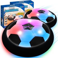 Kids Toys Hover Soccer Ball (Set of 2), Battery Operated Air Floating Soccer Ball with LED Light and