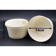 850cc Disposable Paper Bowl 850ml l Fruit Salad Bowl | Take-away Food Container | Tapau Box | Mangku