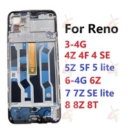 LCD Front frame for OPPO Reno 3 4 5 6 7 8 8T 4G 4Z 5Z 6Z 7Z 8Z 5G Bezel Plate